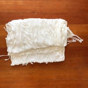 Gauzy white scarf